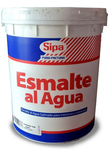 Esmalte Al Agua Sipa Satinado Blanco Pinturasonlinecl