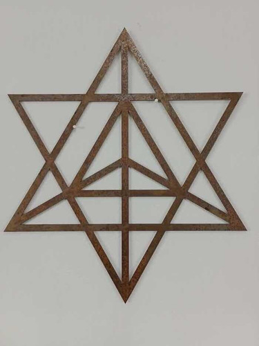 Chapa Decorativa Cuadro Estrella De Merkabah 50cm