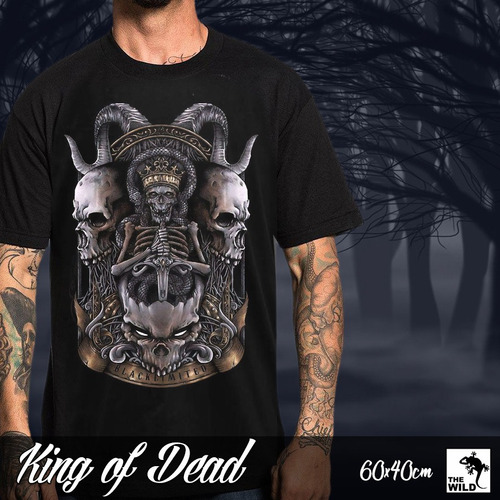 Remera Gotica Dark Calavera Gothic King Of Death 60x40cm