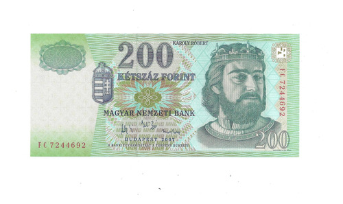 Billete Hungria 200 Forint 2007 Unico