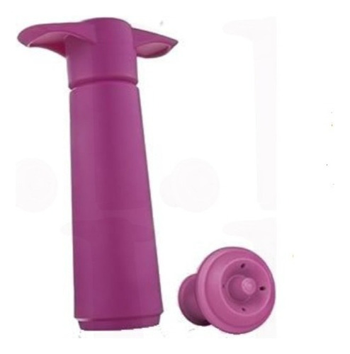 Bomba De Vacío Para Vinos Más 1 Tapón - Wine Saver Vacu Vin Color Rosa Pálido