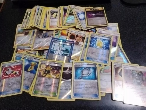 Lote 50 Cartas Pokemon Entrenadores Trainers Reverse Holo