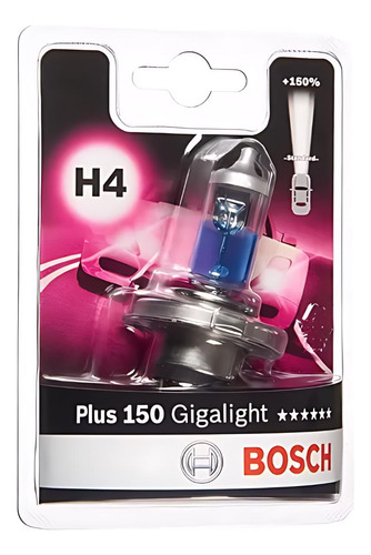 Lâmpada Farol H4 Plus 150 Gigalight 12v Bosch