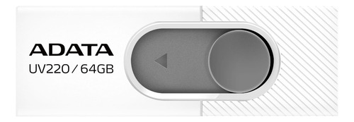 Memoria USB Adata UV220 64GB 2.0 blanco y gris