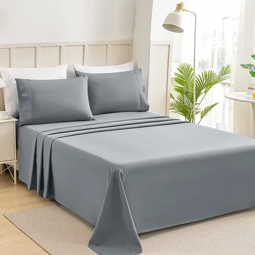 Juego De Matrimoniale Sábanas Solid Design Ultra Suave