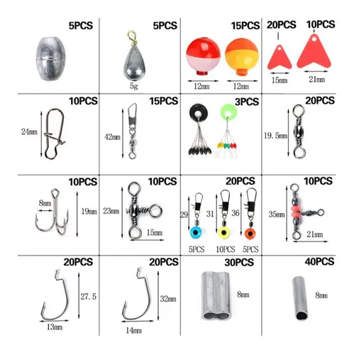 Kit De Conjunto De Acessórios De Pesca Hi 264 Unidades Com C