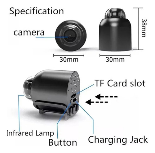 Cámara Inalámbrica X5 Mini Hd1080p Para Uso Doméstico