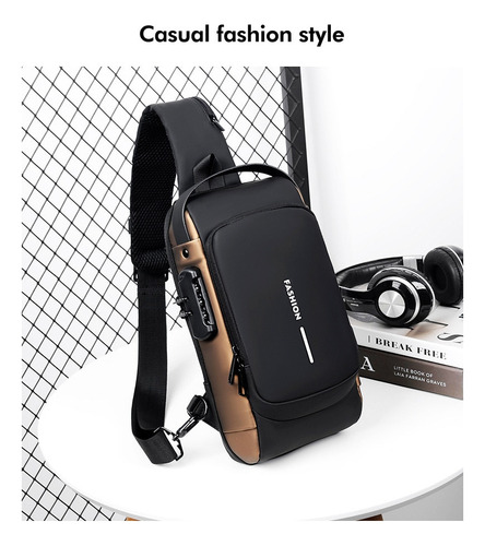 Ts Bolsa De Ombro Cruzada Masculina, Mochila Usb Pequena