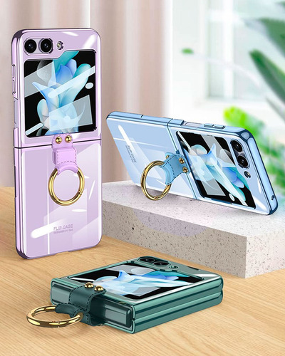 Estuche Phantom Anillo De Lujo Para Samsung Z Flip5 + Hidrog