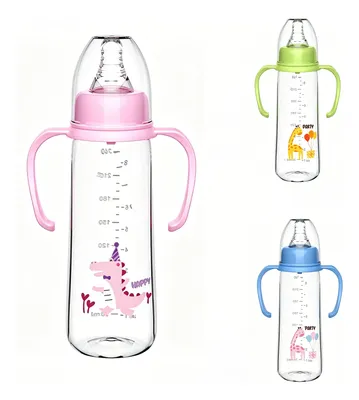 Copo Infantil Transição Silicone Com Alça E Bico Para Bebê Rosa 240ml