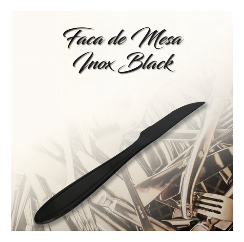 Faca De Mesa Inox Com Serra Clássica Resistente Cozinha