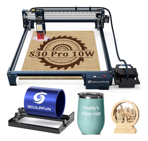 Sculpfun S30 Pro Máquina Grabador Láser+rodillo 2 Piezas Kit