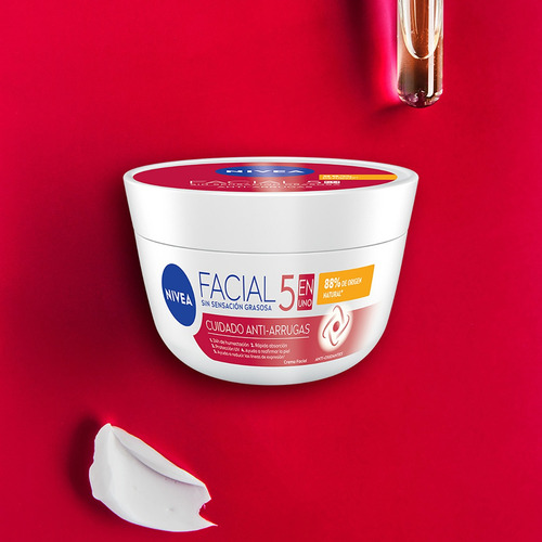 Crema Facial Cuidado Anti-arrugas Nivea 5 En 1 - Piel Mixta