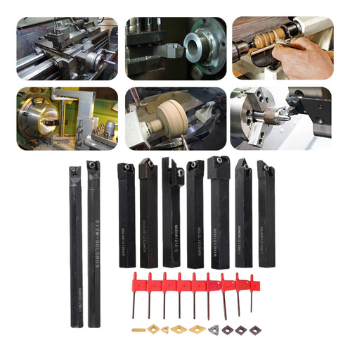 Barra De Mandrinado De Torno Profesional 9x Con Insertos