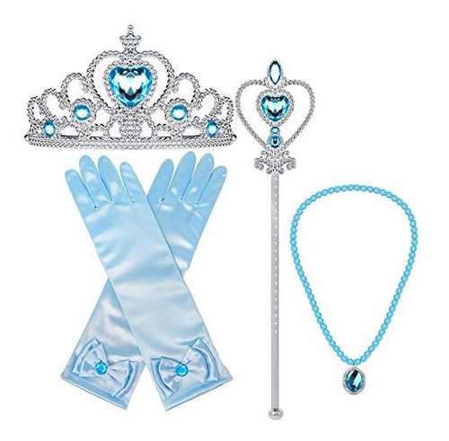 Orgrimmar Princess Dress Up Accesorios Elsa Gloves Tiara Cro
