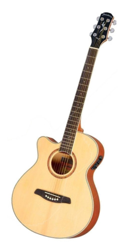 Violão eletroacústica Strinberg Berlin BE30C para canhotos natural satin