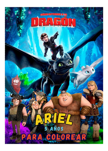 Como Entrenar A Tu Dragón -libro Para Colorear
