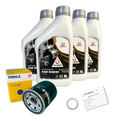 Kit Revisão Fit City Civic Com Óleo Original Honda 10w30