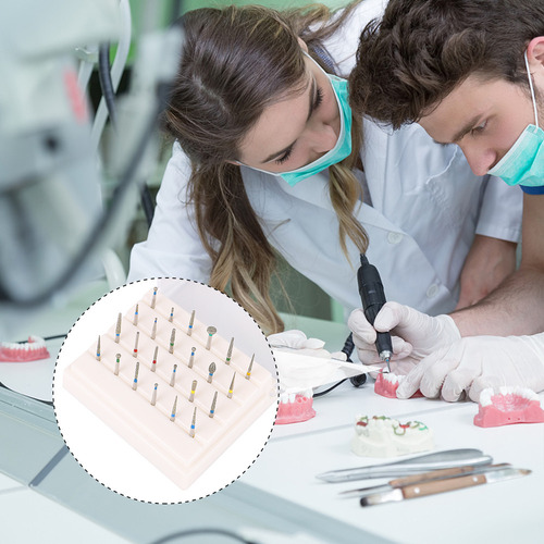 Cilindro Dental De Alto Pulido De 24 Piezas Con Fresas