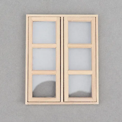 Persiana De Madera 1:12 Para Casas De Muñecas – Mini Ventana De 8 Rejillas Sin Terminar, Ideal Para Manualidades Y Decoración De Miniaturas