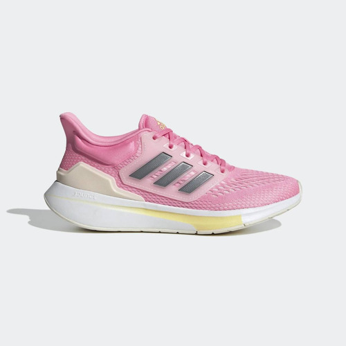 Tênis feminino adidas EQ21 Run cor beam pink/iron metallic/almost yellow - adulto 38 BR