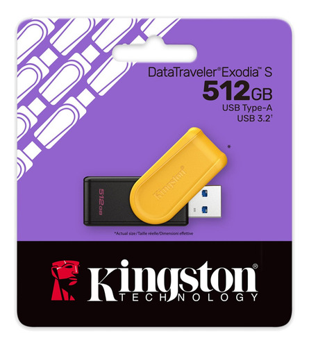 Kingston Usb Datatraveler Exodia S 512 Gb Usb-a 3.2 Gen 1