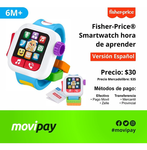 Imagen 1 de 6 de Fisher-price- Smartwatch Hora De Aprender, Juguete Con Músic