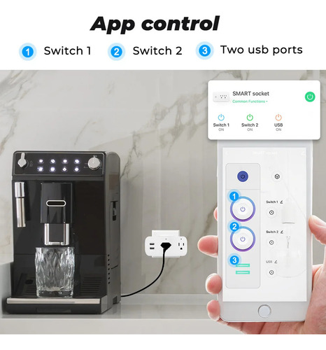 Enchufe Tomacorriente Inteligente Smart 15a Teros Wifi Alexa