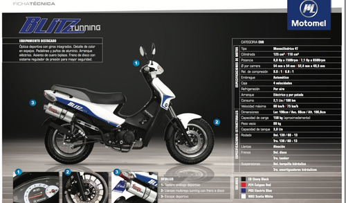 Imagen 5 de 6 de Motomel Blitz Tunning 110 - Aszi Motos