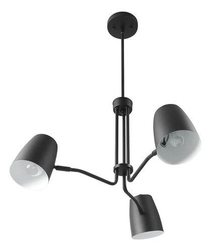 Novogratz X Globe Logan 3-light Chandelier, Negro Mate