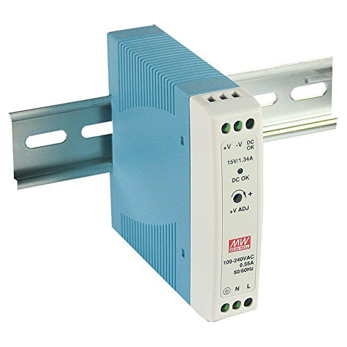 Fuente De Alimentación Mean Well Mdr-20-12 Ac A Dc Din Rail,