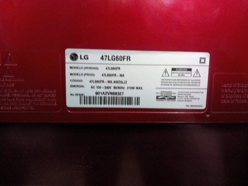 Tv Lcd LG Scarlet 47 Polegadas
