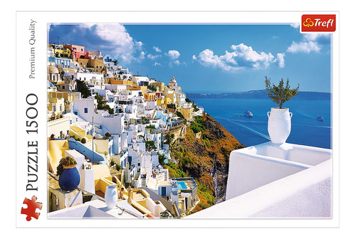 Imagen 1 de 4 de Rompecabezas Trefl Santorini, Greece 26119 de 1500 piezas