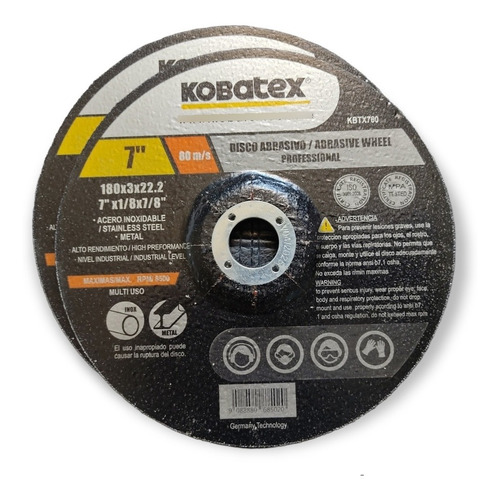 Disco De Corte 7x1/8 Kobatex Pack 5
