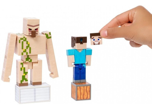 Minecraft Steve And Iron Golem Mattel /cdjuguetes