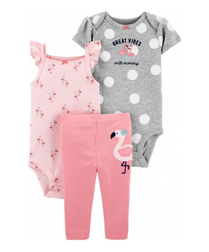 Pack X 3 Pc - Pantalon Y Bodys Mc Bebe  