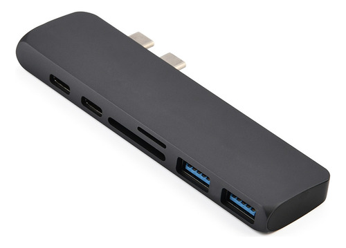 Adaptador Doble Usb Tipo C A 4k Hdmi 2 Usb 3.0 Sd/tf Ca Hen