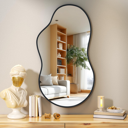 Hasipu Espejo De Pared Irregular 20 X 35 Pulgadas Espejo