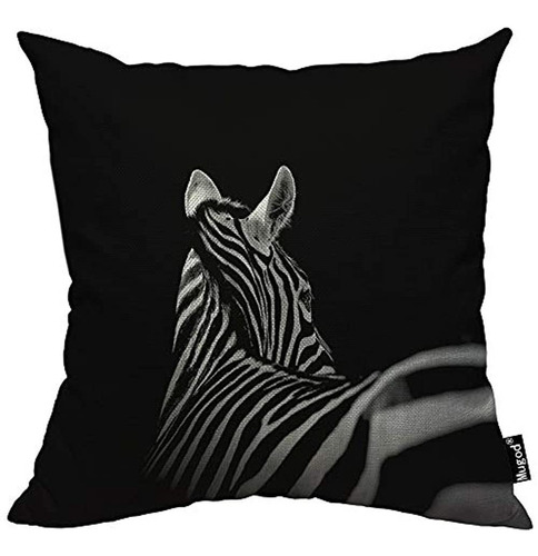 Mugod Zebra - Funda De Almohada Decorativa Con Diseño De Ani