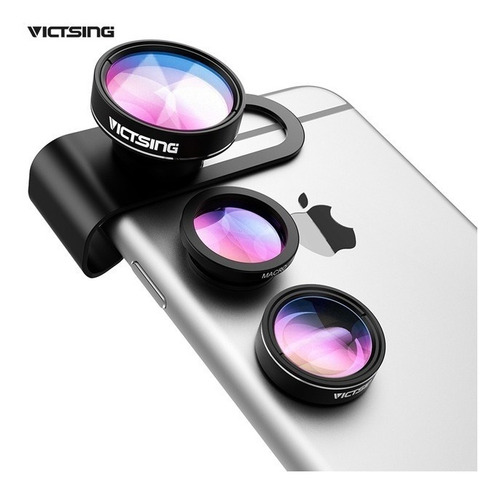 Victsing Vtin Lente Celular Cristal 3n1 Fisheye Sin Bordes O