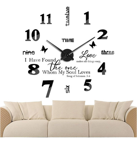 Reloj De Pared Diy Sin Marco, Reloj De Pared 3 1 Grande...