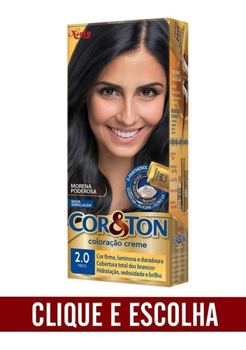 Tintura Cor E Ton 2.0 Preto Tinta Cabelo