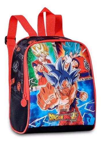 KIT DRAGON BALL Z MOCHILA CARRINHO COM LANCHEIRA E ESTOJO - TENHO