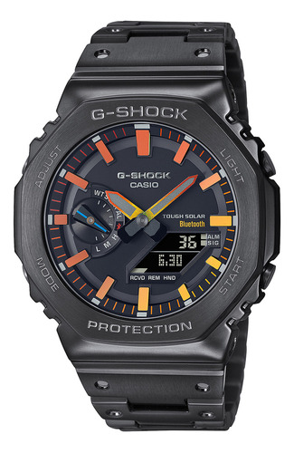 Reloj Hombre Casio Gm-b2100bpc-1adr G-shock Correa Negro Bisel Negro Fondo Negro