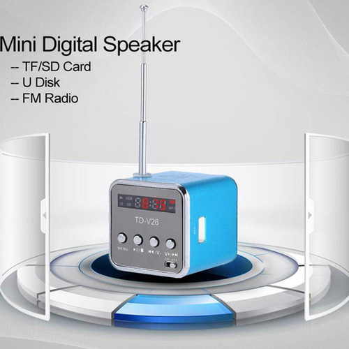 Mini Reproductor Mp3 Con Altavoz Bluetooth Portátil Td-v26,