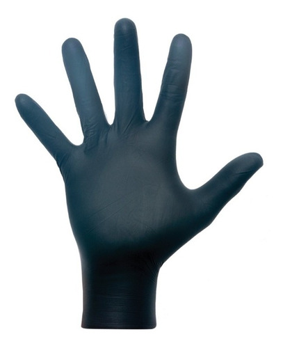 Guantes De Nitrilo Color Negro Mediglove X100u 