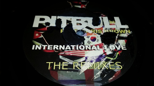 Pitbull International Love Vinilo Maxi Promo Uk 2012 Dificil