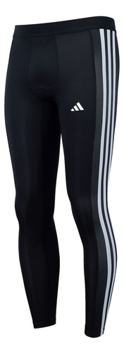 Calça Legging Masculina adidas Techfit 3 Listras
