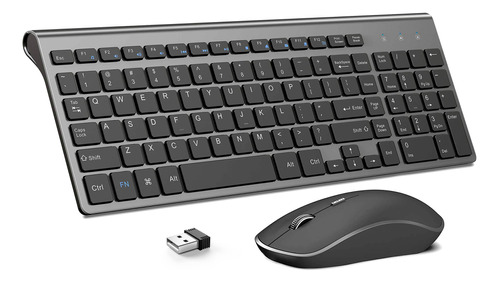 Teclado Mouse Inalambrico J Joyaccess 2.4g Ergonomico Para