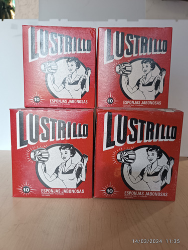 Esponjas Jabonosas Marca Lustrillo Caja De 10 Unidades.